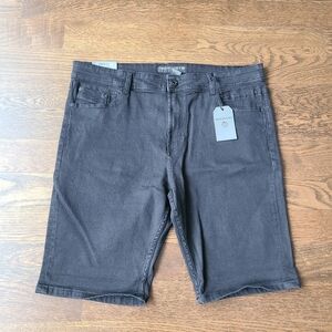 NWT Free Planet  Stretch Black Denim Men's Shorts Sz.36